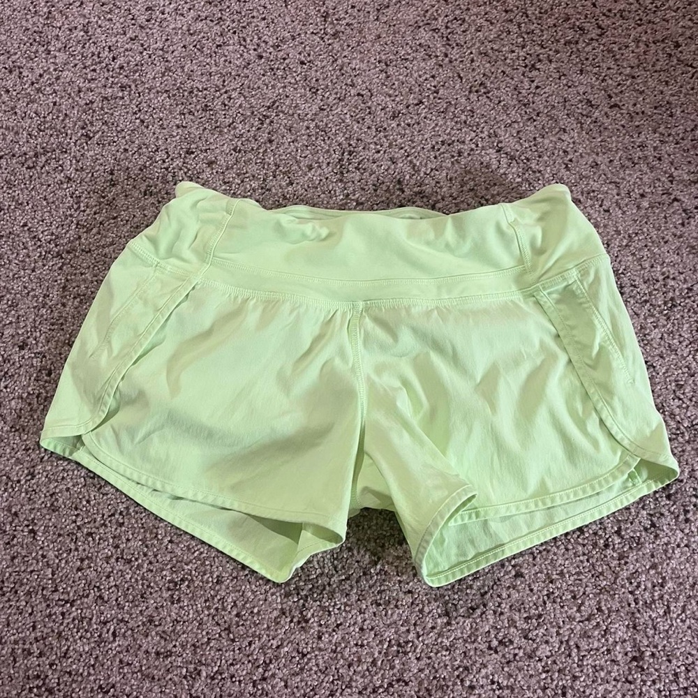 Lime green womens Lululemon speed ups size 6 2.5 high rise